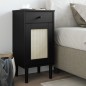vidaXL Mesita noche SENJA aspecto ratán madera pino negro 40x35x80 cm vidaXL Mesita noche SENJA aspecto ratán madera pino negro 40x35x80 cm