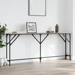 vidaXL Mesa consola madera de ingeniería gris Sonoma 180x23x75 cm
