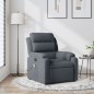 vidaXL Sillón de masaje reclinable de terciopelo gris oscuro vidaXL Sillón de masaje reclinable de terciopelo gris oscuro