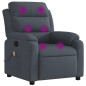 vidaXL Sillón de masaje reclinable de terciopelo gris oscuro vidaXL Sillón de masaje reclinable de terciopelo gris oscuro