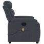 vidaXL Sillón de masaje reclinable de terciopelo gris oscuro vidaXL Sillón de masaje reclinable de terciopelo gris oscuro