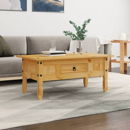 vidaXL Mesa de centro Corona Range pino mexicano 100x55x45 cm