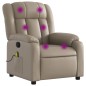 vidaXL Sillón de masaje reclinable cuero sintético color capuchino vidaXL Sillón de masaje reclinable cuero sintético color capuchino