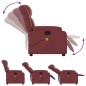 vidaXL Sillón de masaje reclinable cuero sintético rojo tinto vidaXL Sillón de masaje reclinable cuero sintético rojo tinto