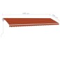 vidaXL Toldo de pie automático naranja y marrón 600x300 cm vidaXL Toldo de pie automático naranja y marrón 600x300 cm
