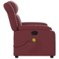 vidaXL Sillón de masaje reclinable cuero sintético rojo tinto vidaXL Sillón de masaje reclinable cuero sintético rojo tinto