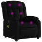 vidaXL Sillón de masaje reclinable cuero sintético negro vidaXL Sillón de masaje reclinable cuero sintético negro