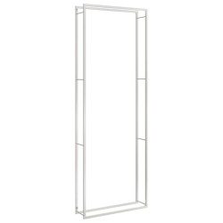 vidaXL Estante para leña acero inoxidable 110x28x312 cm