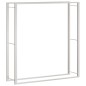 vidaXL Estante para leña acero inoxidable 110x28x116 cm vidaXL Estante para leña acero inoxidable 110x28x116 cm