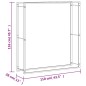 vidaXL Estante para leña acero inoxidable 110x28x116 cm vidaXL Estante para leña acero inoxidable 110x28x116 cm