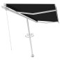 vidaXL Toldo de pie manual retráctil gris antracita 400x350 cm vidaXL Toldo de pie manual retráctil gris antracita 400x350 cm
