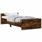 vidaXL Estructura de cama madera contrachapada roble humo 100x200 cm vidaXL Estructura de cama madera contrachapada roble humo 100x200 cm