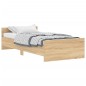 vidaXL Estructura de cama madera contrachapada roble Sonoma 90x190 cm vidaXL Estructura de cama madera contrachapada roble Sonoma 90x190 cm