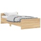 vidaXL Estructura de cama madera contrachapada roble Sonoma 100x200 cm vidaXL Estructura de cama madera contrachapada roble Sonoma 100x200 cm