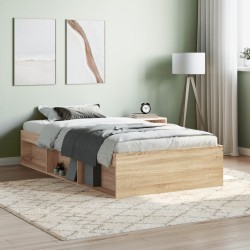 vidaXL Estructura de cama roble Sonoma 100x200 cm