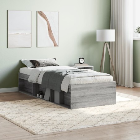 vidaXL Estructura de cama gris Sonoma 75x190 cm