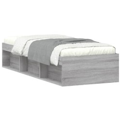 vidaXL Estructura de cama gris Sonoma 75x190 cm