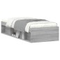 vidaXL Estructura de cama gris Sonoma 75x190 cm
