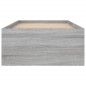 vidaXL Estructura de cama gris Sonoma 75x190 cm