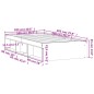vidaXL Estructura de cama blanca 100x200 cm vidaXL Estructura de cama blanca 100x200 cm