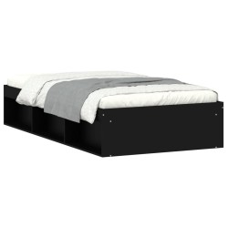 vidaXL Estructura de cama negra 90x200 cm