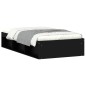 vidaXL Estructura de cama negra 90x200 cm