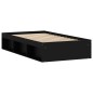 vidaXL Estructura de cama negra 90x200 cm