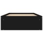 vidaXL Estructura de cama negra 90x200 cm