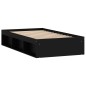 vidaXL Estructura de cama negra 90x200 cm