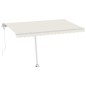 vidaXL Toldo automático con LED y sensor de viento crema 450x350 cm vidaXL Toldo automático con LED y sensor de viento crema 450x350 cm