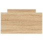 vidaXL Estructura de cama madera de ingeniería Sonoma roble 75x190 cm