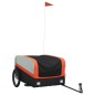 vidaXL Remolque para bicicleta hierro negro y naranja 45 kg vidaXL Remolque para bicicleta hierro negro y naranja 45 kg