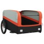 vidaXL Remolque para bicicleta hierro negro y naranja 45 kg vidaXL Remolque para bicicleta hierro negro y naranja 45 kg