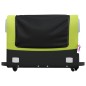 vidaXL Remolque para bicicleta hierro negro y verde 45 kg