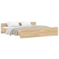 vidaXL Estructura de cama con cabecero piecero roble Sonoma 200x200 cm vidaXL Estructura de cama con cabecero piecero roble Sonoma 200x200 cm