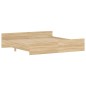 vidaXL Estructura de cama con cabecero piecero roble Sonoma 200x200 cm vidaXL Estructura de cama con cabecero piecero roble Sonoma 200x200 cm