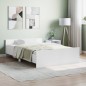 vidaXL Estructura de cama con cabecero piecero blanco 120x200 cm vidaXL Estructura de cama con cabecero piecero blanco 120x200 cm