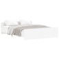 vidaXL Estructura de cama con cabecero piecero blanco 150x200 cm vidaXL Estructura de cama con cabecero piecero blanco 150x200 cm