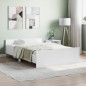 vidaXL Estructura de cama con cabecero piecero blanco 120x190 cm vidaXL Estructura de cama con cabecero piecero blanco 120x190 cm