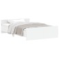 vidaXL Estructura de cama con cabecero piecero blanco 120x190 cm vidaXL Estructura de cama con cabecero piecero blanco 120x190 cm