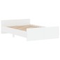 vidaXL Estructura de cama con cabecero piecero blanco 120x190 cm vidaXL Estructura de cama con cabecero piecero blanco 120x190 cm
