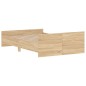 vidaXL Estructura de cama con cabecero piecero roble Sonoma 120x190 cm vidaXL Estructura de cama con cabecero piecero roble Sonoma 120x190 cm
