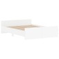 vidaXL Estructura de cama con cabecero piecero blanco 135x190 cm vidaXL Estructura de cama con cabecero piecero blanco 135x190 cm