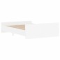 vidaXL Estructura de cama con cabecero piecero blanco 135x190 cm vidaXL Estructura de cama con cabecero piecero blanco 135x190 cm