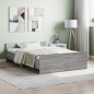 vidaXL Estructura de cama con cabecero piecero gris Sonoma 120x190 cm vidaXL Estructura de cama con cabecero piecero gris Sonoma 120x190 cm