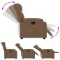 vidaXL Sillón reclinable de tela marrón vidaXL Sillón reclinable de tela marrón