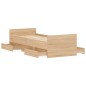 vidaXL Estructura de cama con cabecero piecero roble Sonoma 75x190 cm vidaXL Estructura de cama con cabecero piecero roble Sonoma 75x190 cm