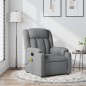 vidaXL Sillón reclinable de masaje de tela gris claro vidaXL Sillón reclinable de masaje de tela gris claro