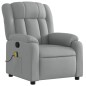 vidaXL Sillón reclinable de masaje de tela gris claro vidaXL Sillón reclinable de masaje de tela gris claro
