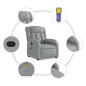 vidaXL Sillón reclinable de masaje de tela gris claro vidaXL Sillón reclinable de masaje de tela gris claro